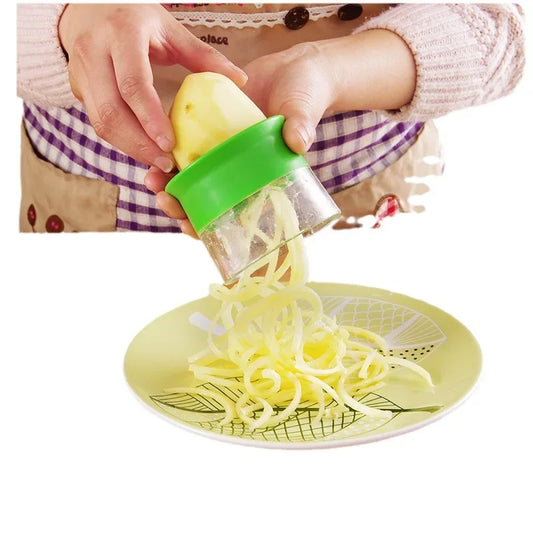 Handheld Spiralizer Vegetable Fruit Slicer Adjustable Spiral Grater Cutter Salad Tools Rotary Grater Kitchen Items accessories