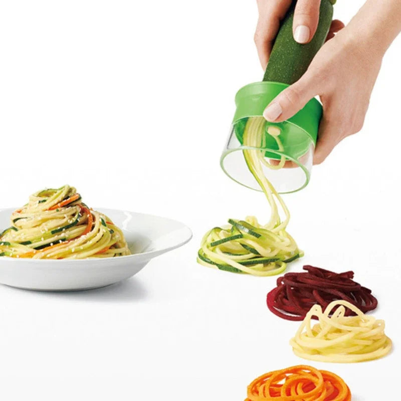 Handheld Spiralizer Vegetable Fruit Slicer Adjustable Spiral Grater Cutter Salad Tools Rotary Grater Kitchen Items accessories