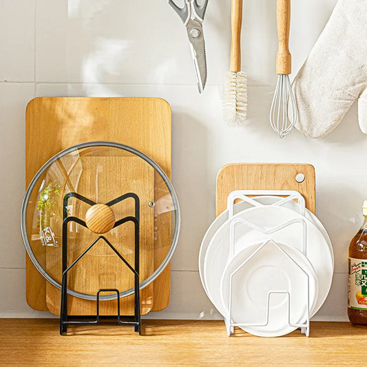 Multifunctional Kitchen Utensils Water Filtration Storage Rack Iron Cutting Board Rack Pot Lid Cutting Board Rack Kitchen Rack