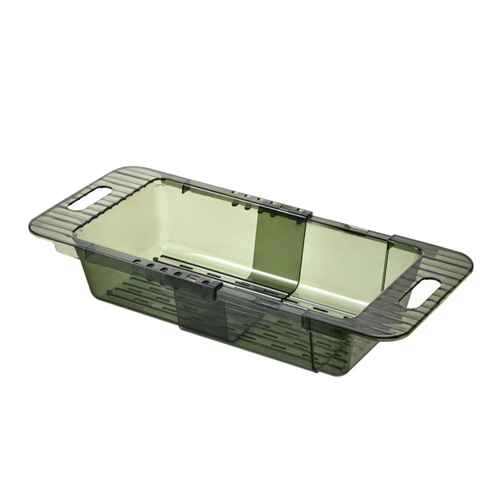 Vegetables Drain Rack Transparent White Quick Water Filtration Drain Water Storage Free Adjustment Retractable Kitchen Gadgets