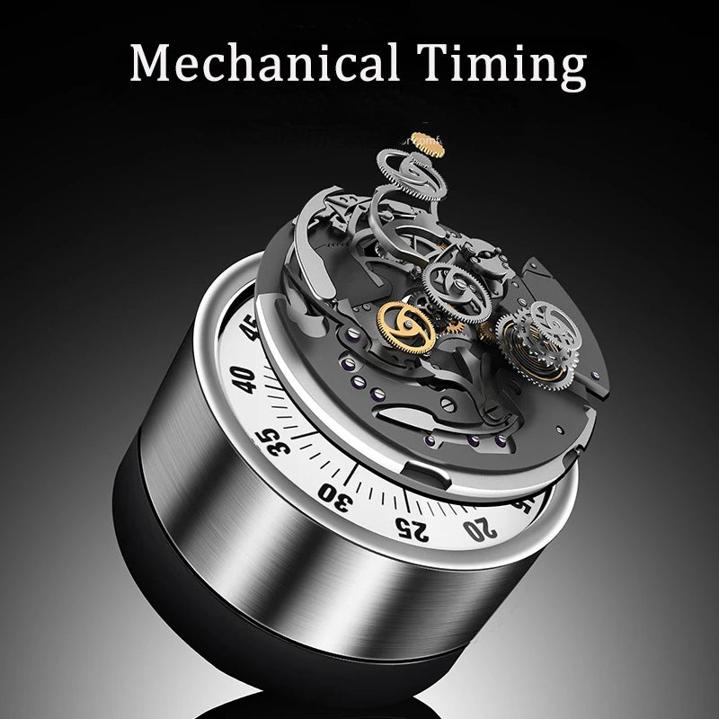 60 Minutes Stainless Steel Machinery Kitchen Timer With Magnet Countdown Cooking Management Tools Home Adults Adjustable
