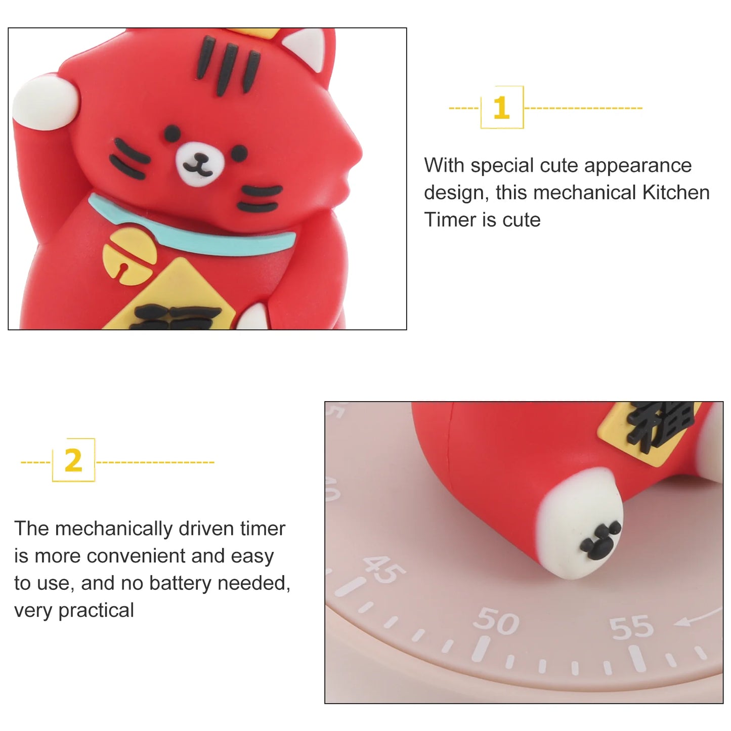 Time Manager Mechanical Kitchen Timer Clocks Cooking Alarm Egg Household Cartoon Countdown Timing Tools