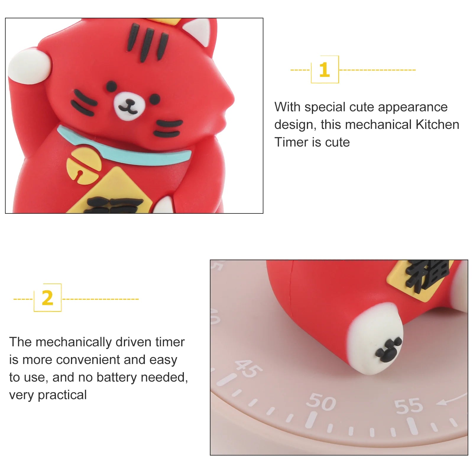 Time Manager Mechanical Kitchen Timer Clocks Cooking Alarm Egg Household Cartoon Countdown Timing Tools