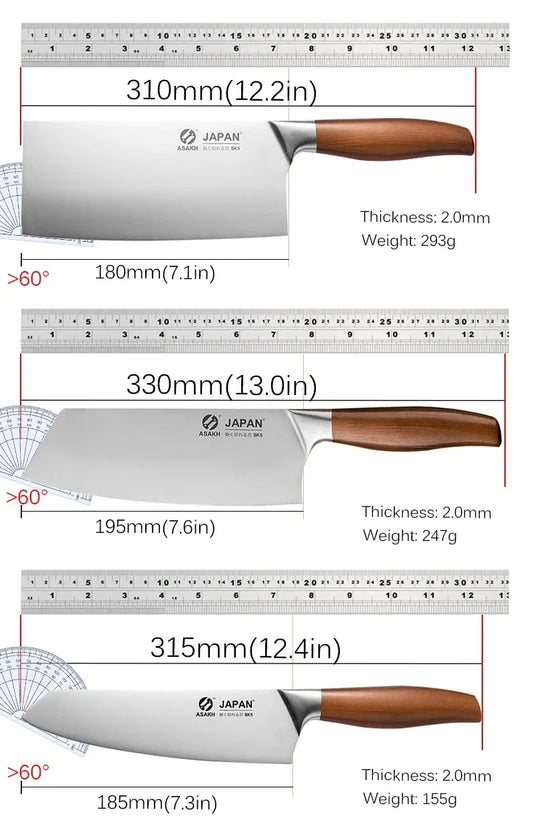 Professional Japanese Kitchen Chef Knife Set Meat Fish Fruit Slicing Vegetables Cutter Stainless Steel Butcher Cleaver Knives