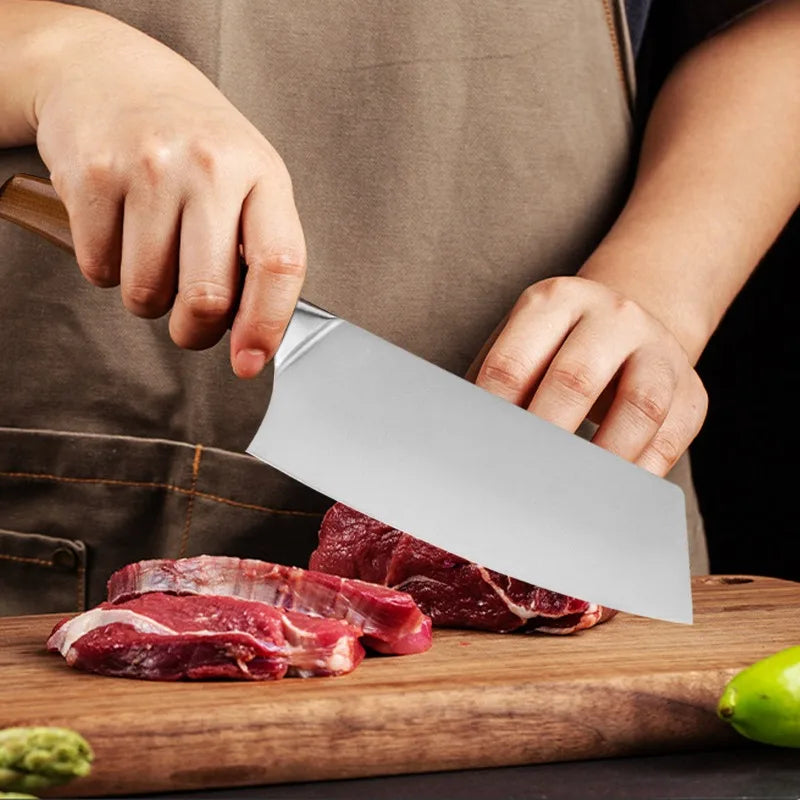 Professional Japanese Kitchen Chef Knife Set Meat Fish Fruit Slicing Vegetables Cutter Stainless Steel Butcher Cleaver Knives